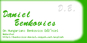 daniel benkovics business card